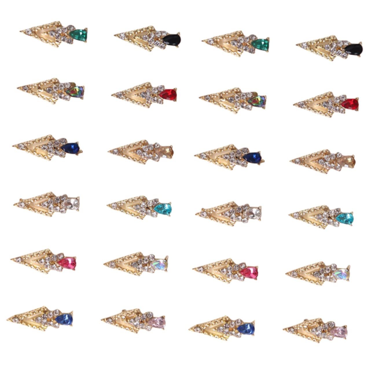 Подвеска для ногтей Стрелы из сплава 12 штук, 24 шт. Маникюрный кулон для ногтей Креативный кулон для ногтей Стразы из сплава, фото №1