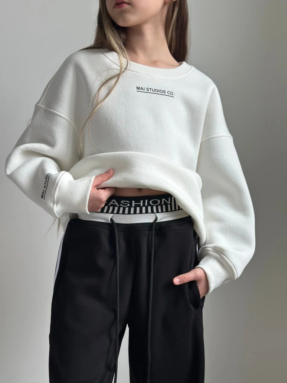 Стильний світшот - шоколад, беж та молочний - від 140 см до 164 см, фото №6