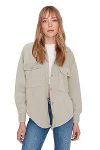 Женское Вязаное Пальто TRENDYOL Basic Однотонное synthetic.ua - Фото 1