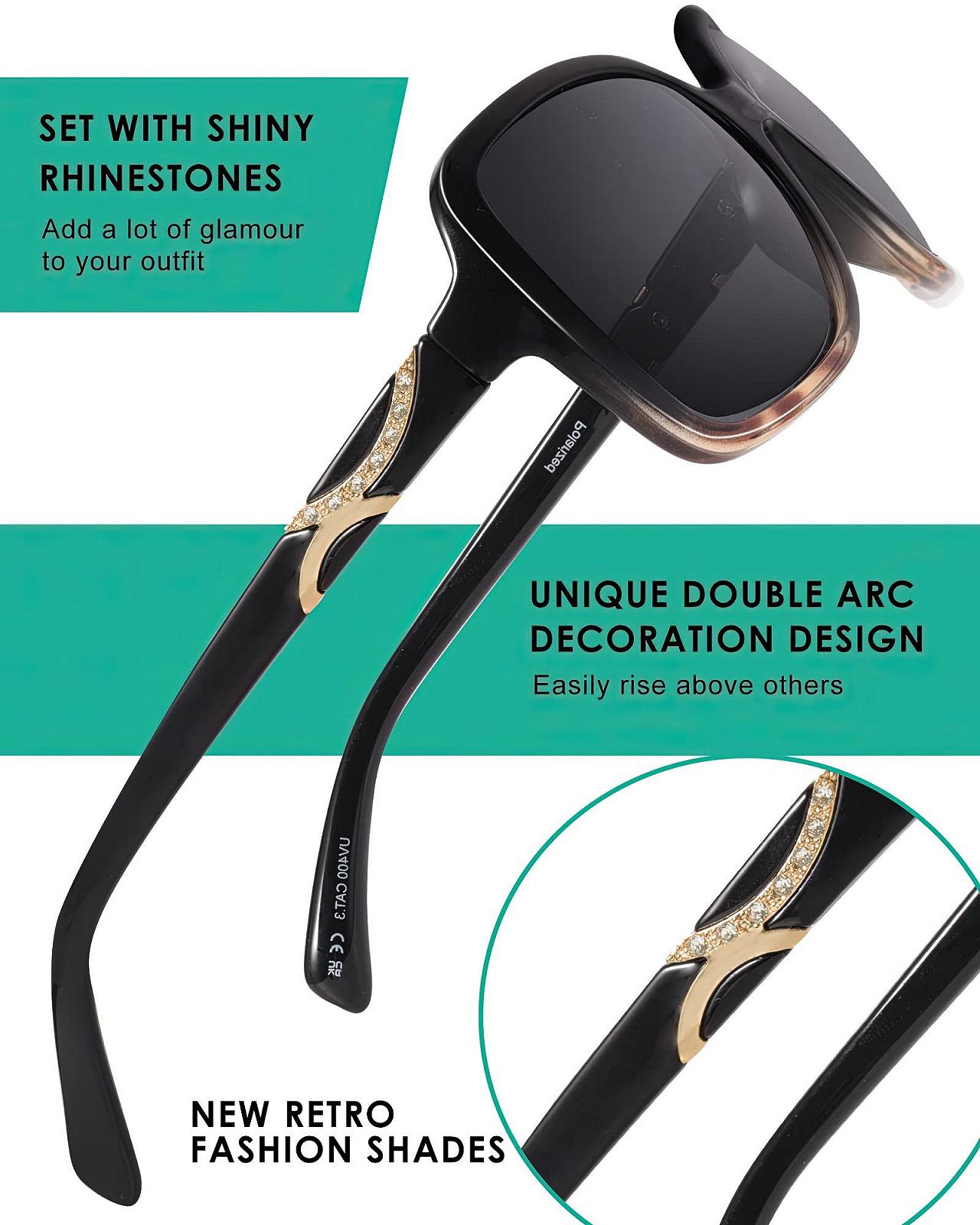 Поляризовані сонцезахисні окуляри вінтажні SIPHEW великі поляризаційні, фото №4