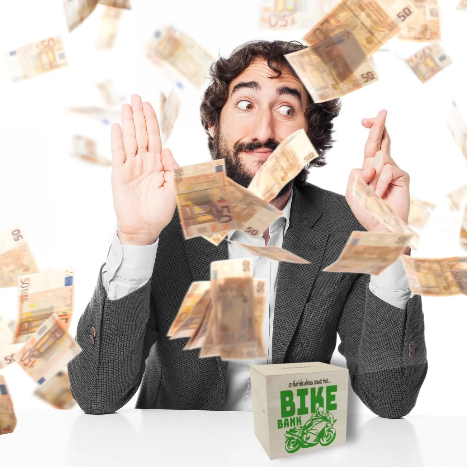 Скарбничка Bike Bank Дерев'яна Зелена Мотоцикл, фото №7