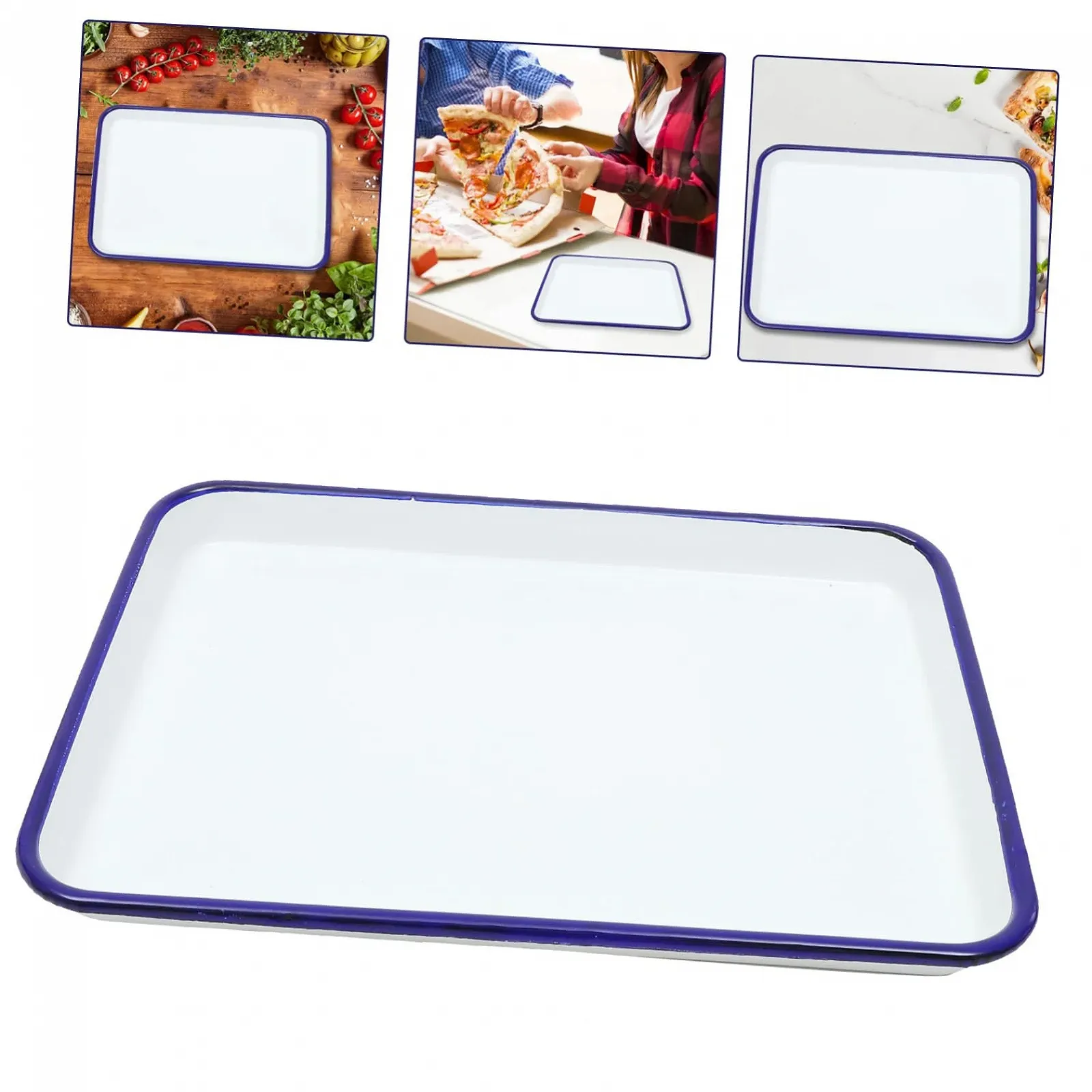 Форма для запікання GLEAVI емальована 27 x 19 см термостійка багатофункціональна зносостійка, фото №5