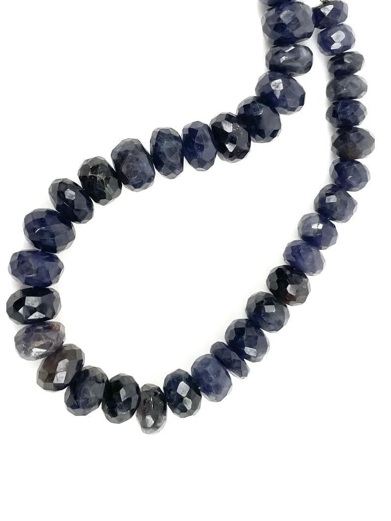 Натуральний Іоліт Родель Ограновані Намистини 8.5-9.5 мм, нитка довжиною 28 см для намиста та браслета, фото №2