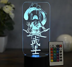 Настольная светодиодная лампа Самурай с японской надписью - Фото 1