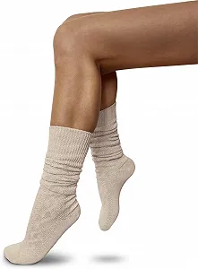 Чулки Normani Элегантные кабельные с двойным кабельным узором Натуральный Короткий Размер 39/42 synthetic.ua - Фото 1