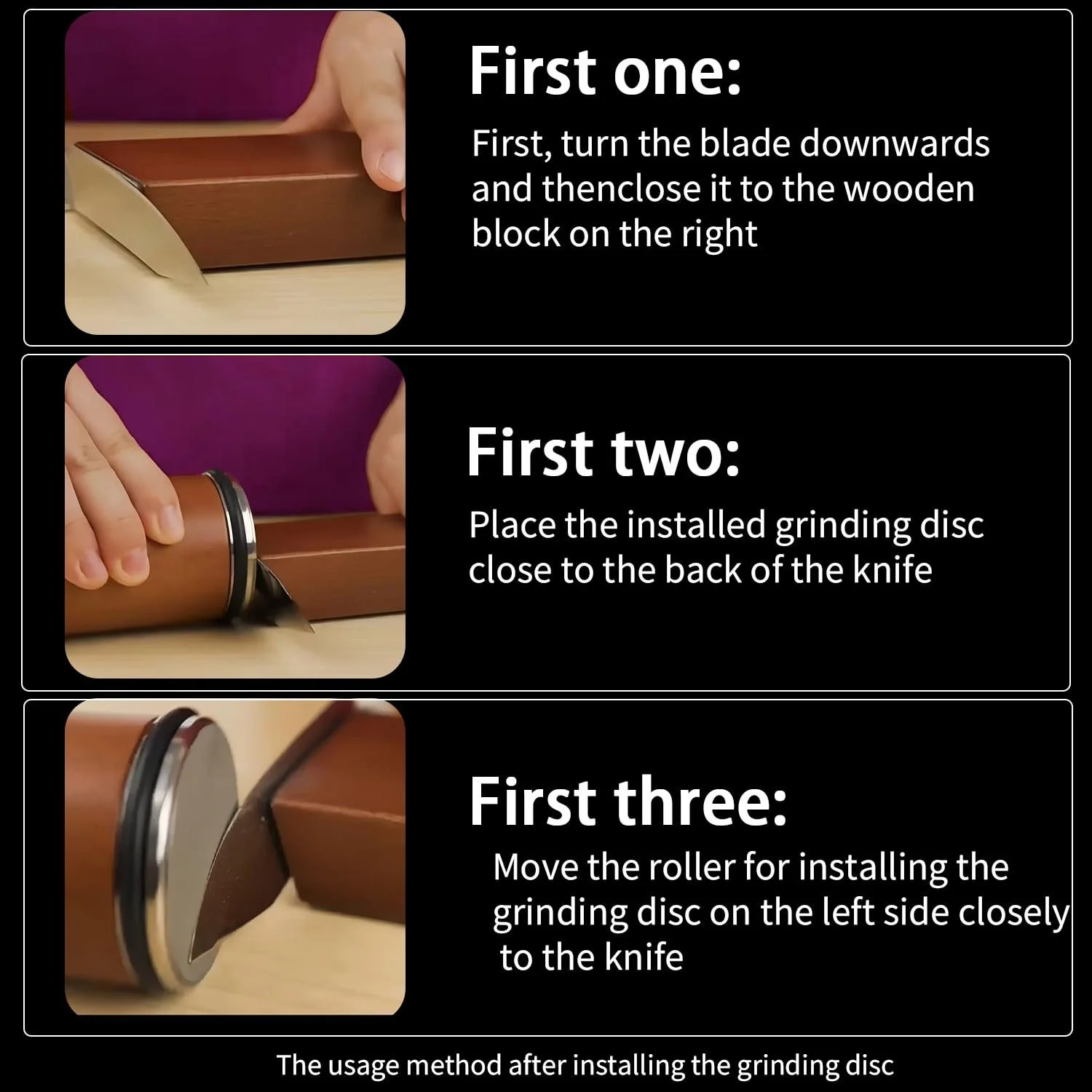 Диски змінні для роликової точилки алмазний 1000 та керамічний 3000 різьблення 11 мм 2 шт., фото №6 Диски змінні для роликової точилки алмазний 1000 та керамічний 3000 різьблення 11 мм 2 шт., фото №6