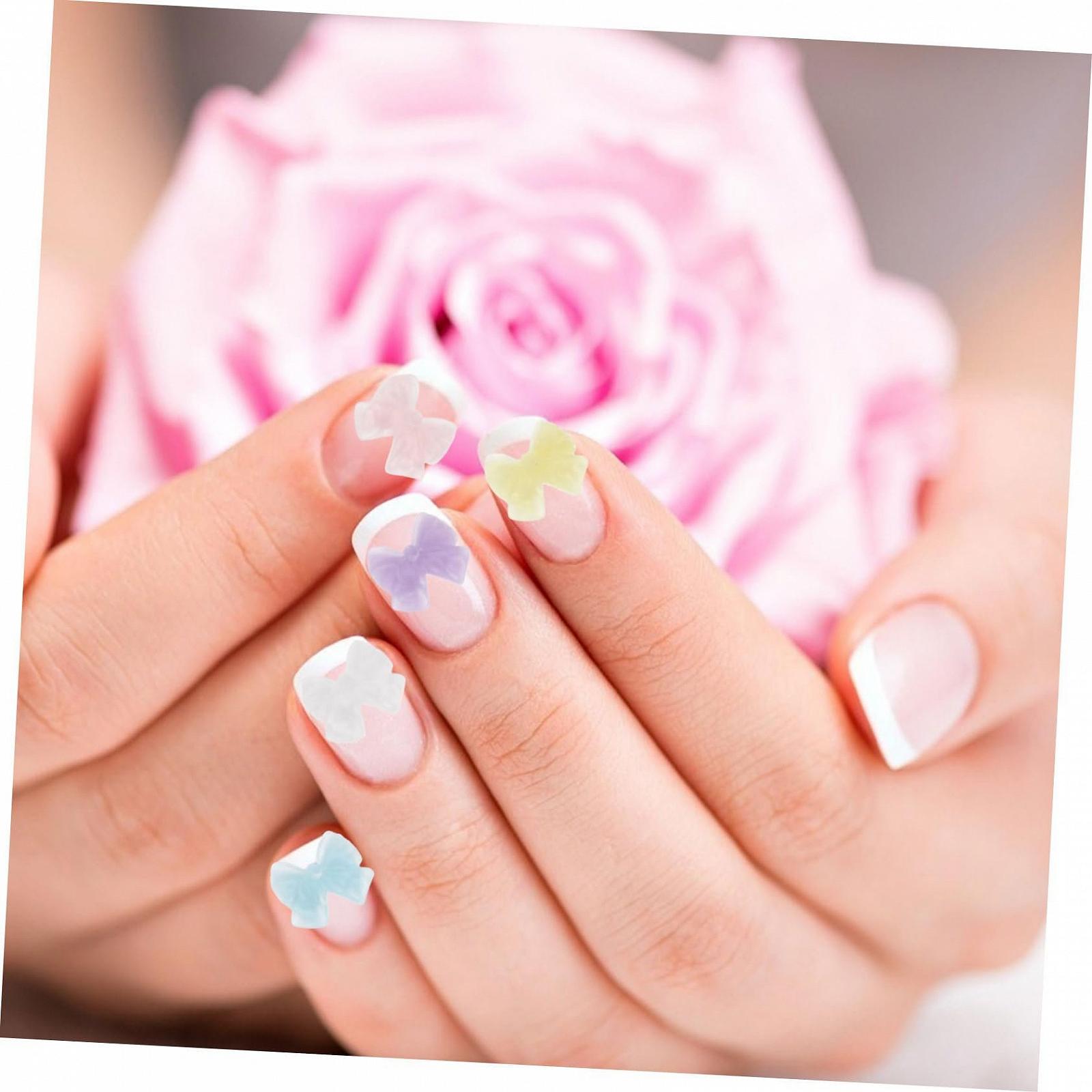 Украшение для ногтей FRCOLOR Бантики для маникюра Полярное сияние, смола, 2 шт, фото №5