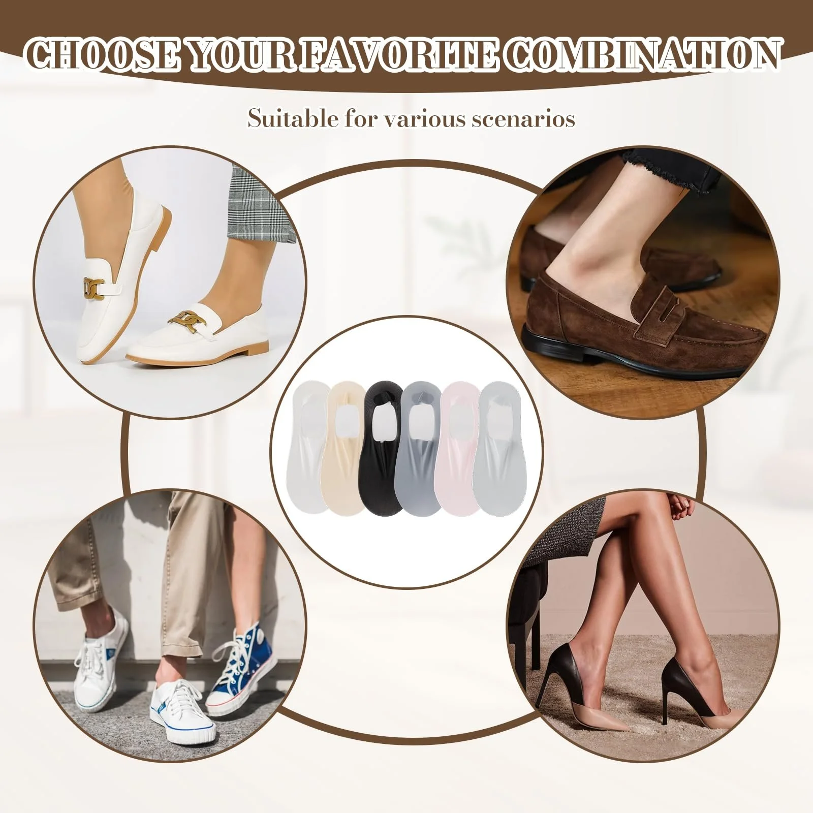 Жіночі шкарпетки-слідки Ультра Невидимі, 6 пар, фото №6