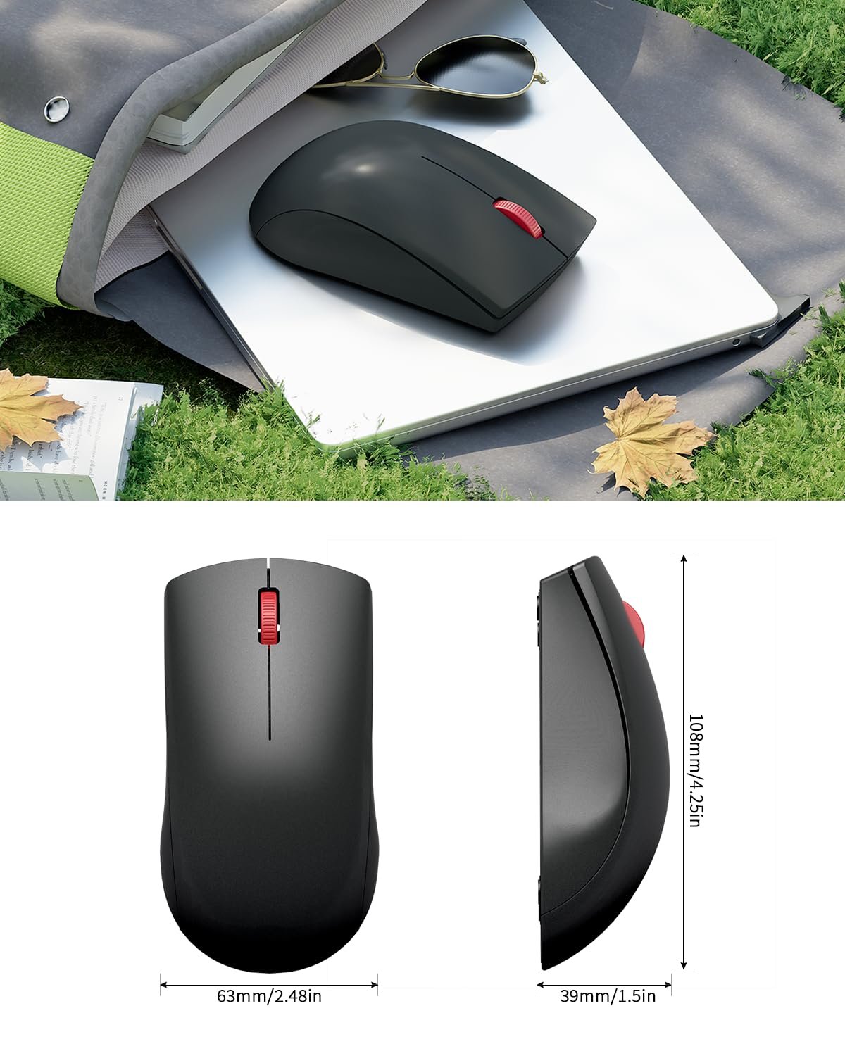 Миша Bluetooth Lenovo WL150 Бездротова 1000 DPI Ергономічна Чорний, фото №8