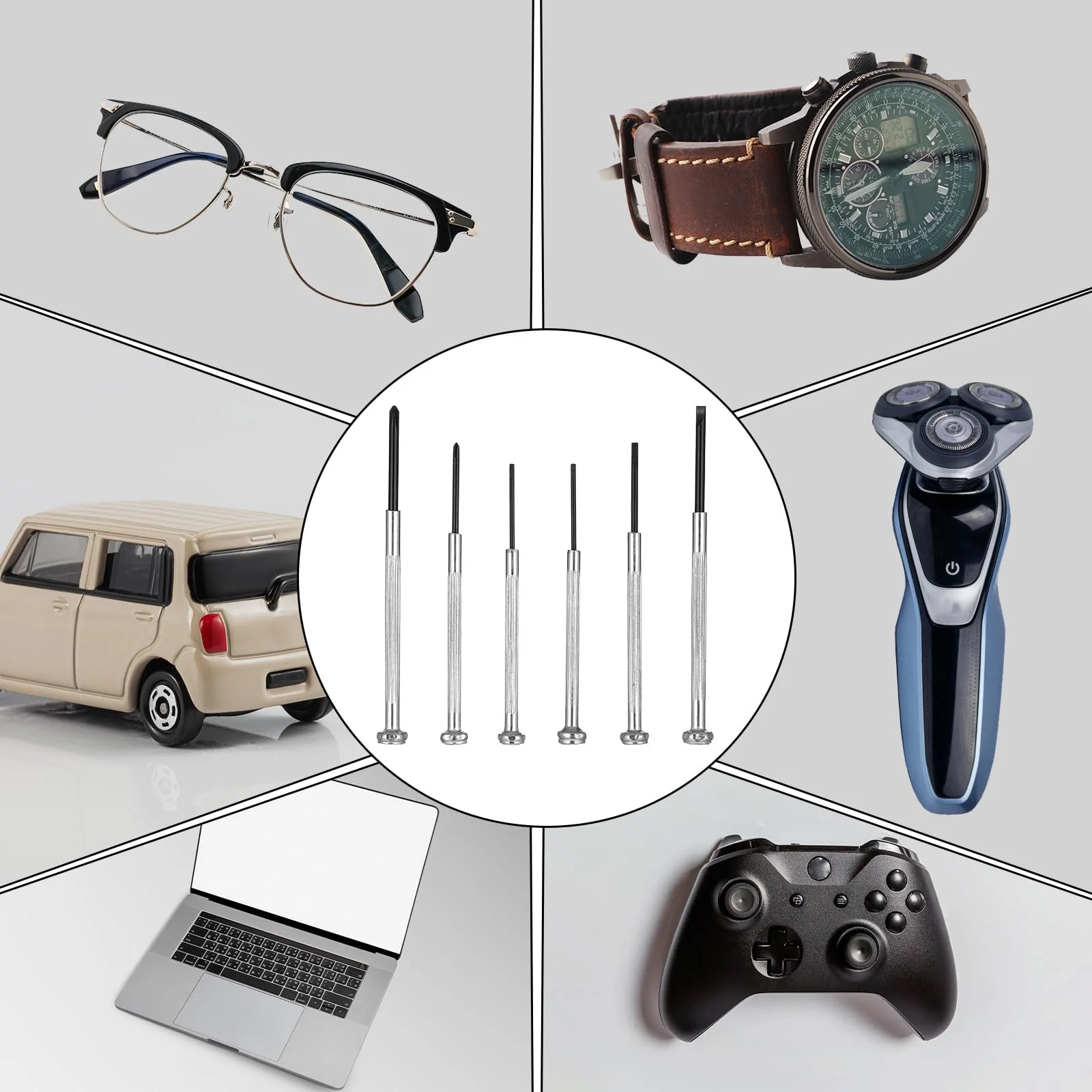 Набір міні-викруток прецизійних Bewudy 6 в 1 6 предметів, фото №4