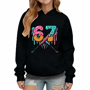 Худи Generisch для девочки, флисовый, теплый, дышащий, повседневный, с длинными рукавами - Фото 1