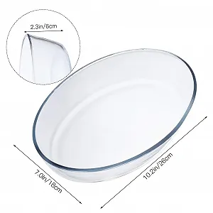 Форма для запікання GLEAVI Овальна Термостійке скло Закруглені краї synthetic.ua - Фото 1