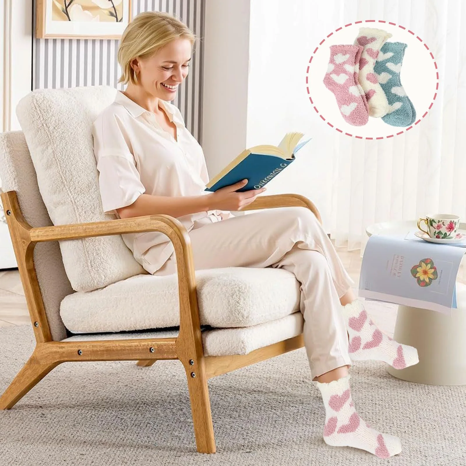 Шкарпетки Cuddly Socks Winter Heart Pattern 39-42, фото №6 Шкарпетки Cuddly Socks Winter Heart Pattern 39-42, фото №6