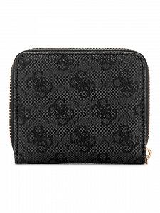Гаманець GUESS Laurel II SLG Small Zip Around Wallet Вугільний Логотип synthetic.ua - Фото 1