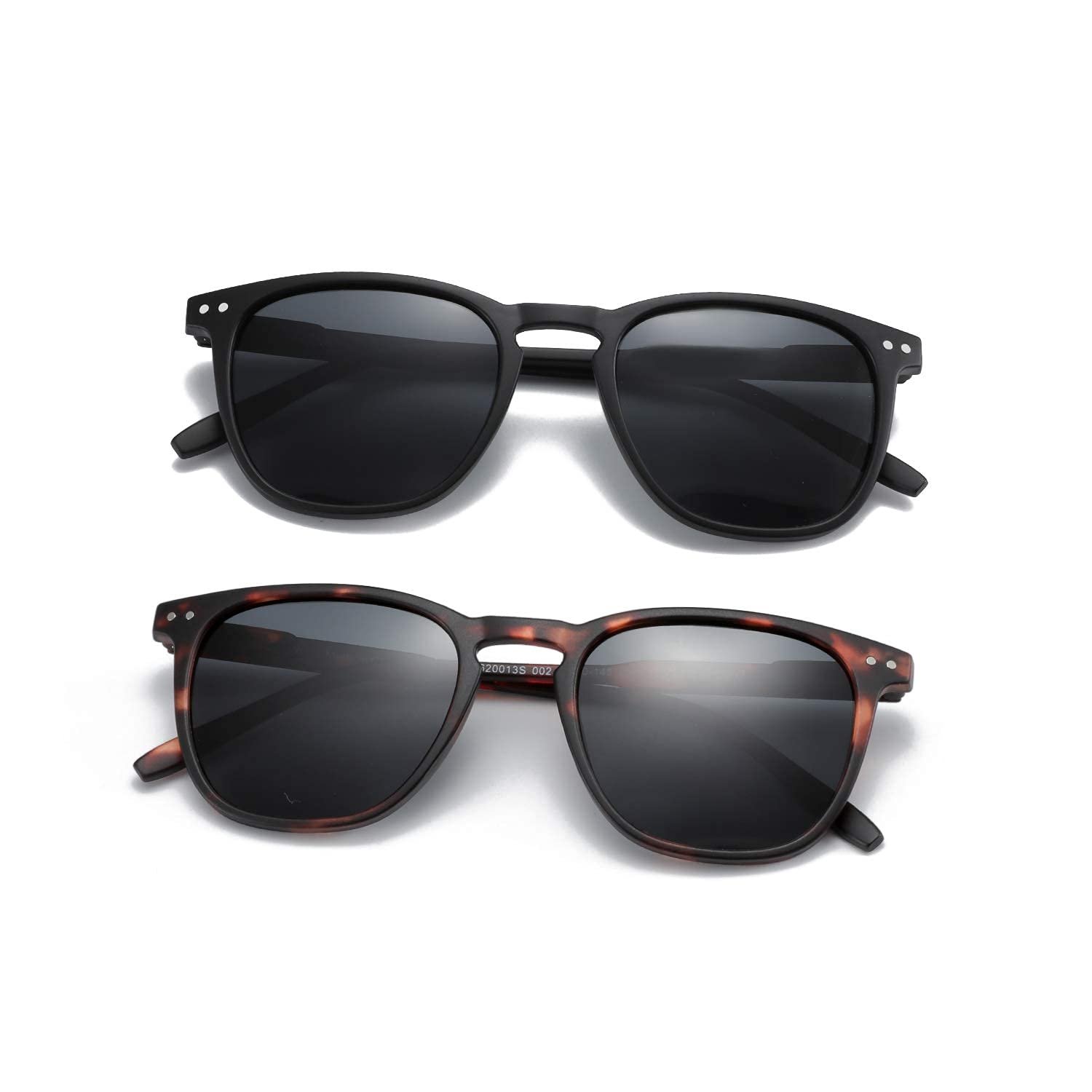 Поляризовані сонцезахисні окуляри ZENOTTIC 2 пари, ретро вінтажні круглі квадратні унісекс UV400 захист, фото №3