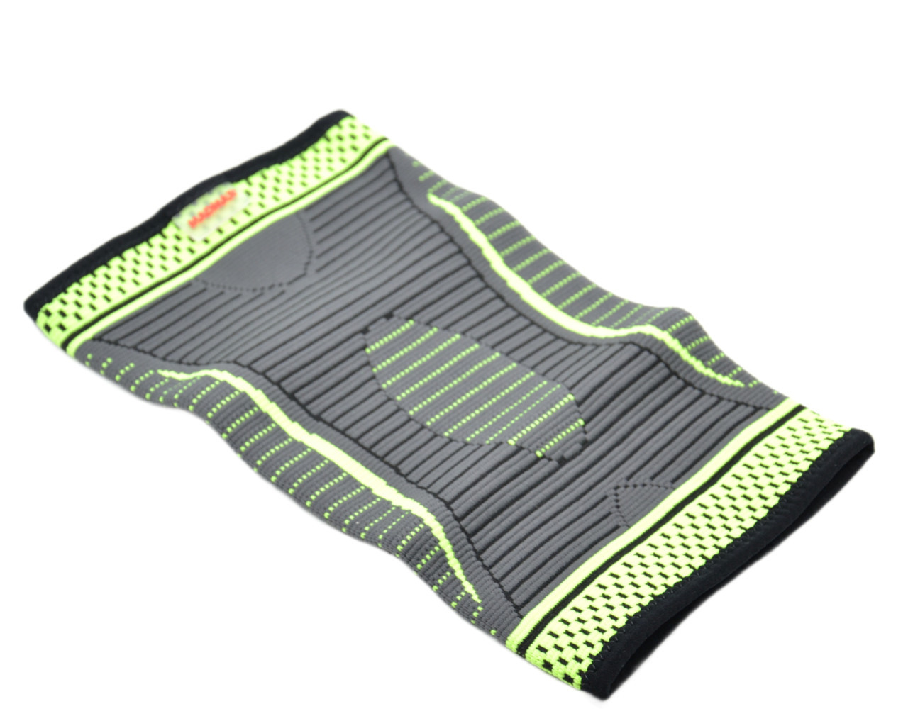 Компресійний наколінник MadMax MFA-284 3D Compressive knee support Dark grey/Neon green 1шт L, фото №2 Компресійний наколінник MadMax MFA-284 3D Compressive knee support Dark grey/Neon green 1шт L, фото №2