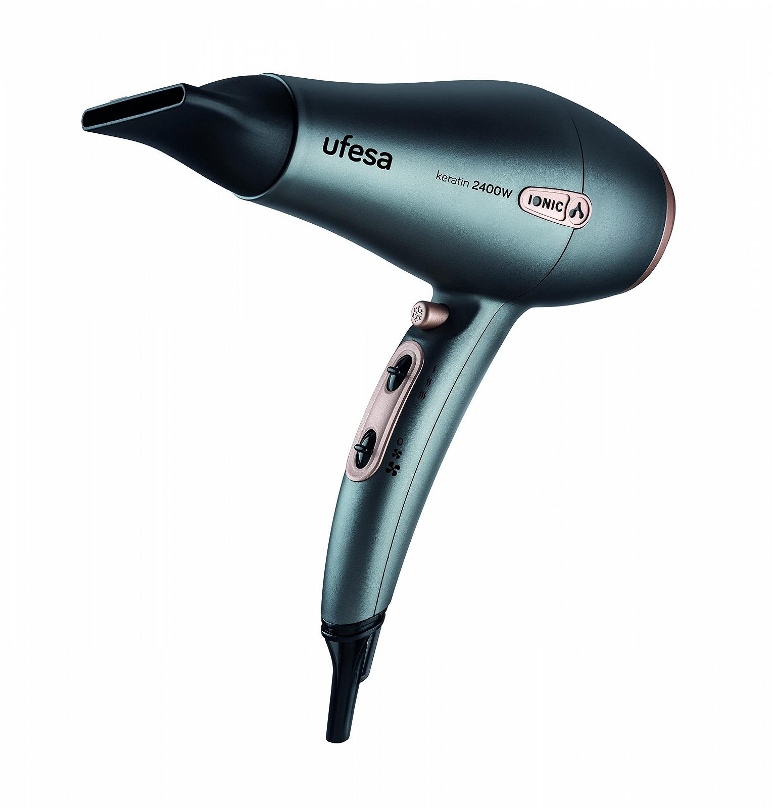 Фен Ufesa Professional Ionic SC8470 2400 Вт с кератином, двигателем переменного тока, концентратором и диффузором, 2 скорости, 3 температуры, фото №3
