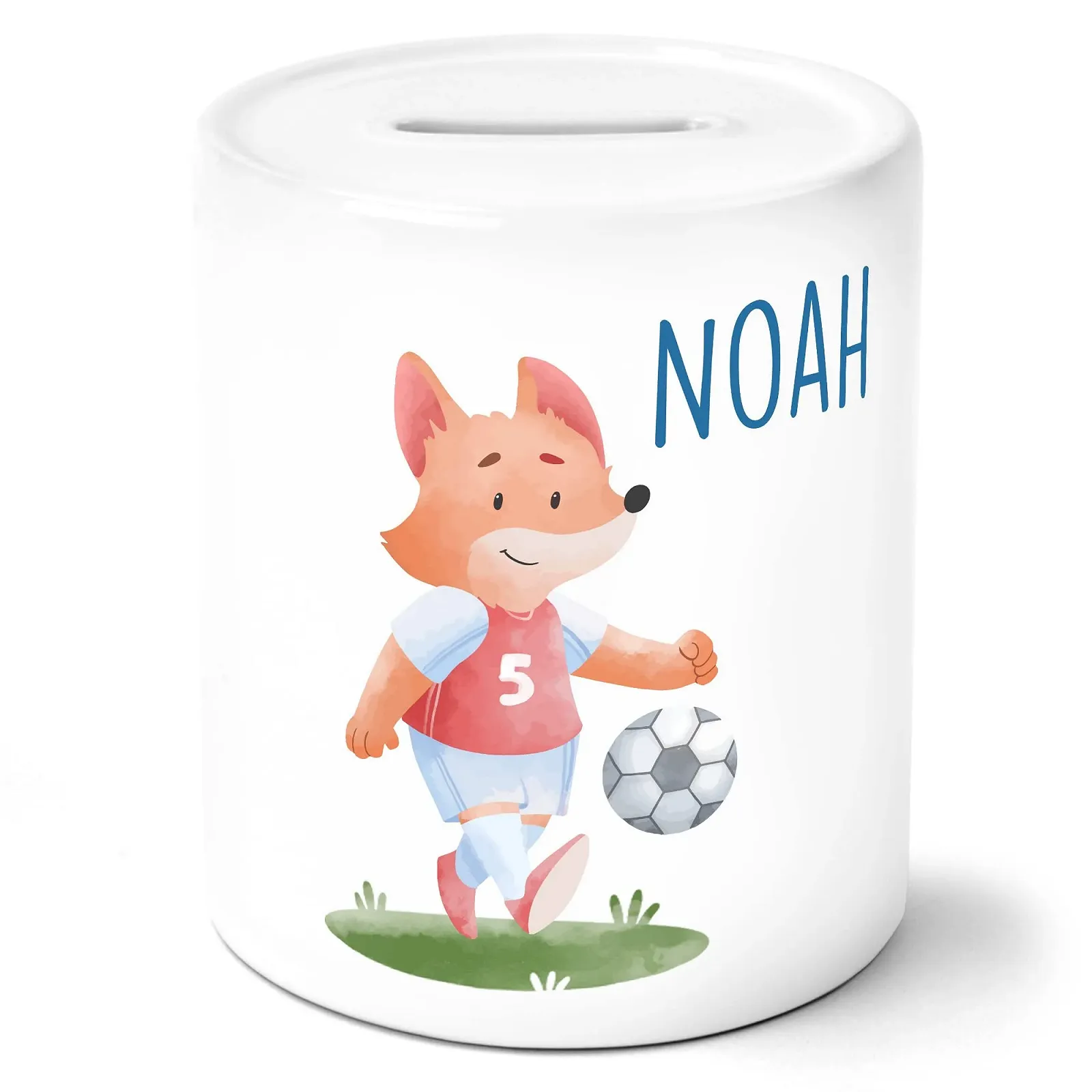 Скарбничка Pagma Druck Футболіст персоналізована Кераміка 10 см, фото №1