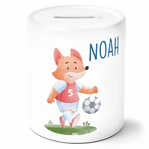 Скарбничка Pagma Druck Футболіст персоналізована Кераміка 10 см - Фото 1