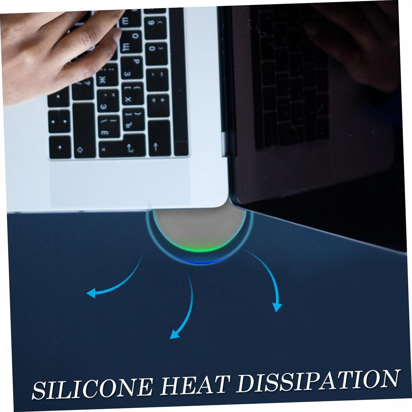 Підставка для ноутбука Алюмінієва, 2 шт. Ергономічна, легка, мобільна. Для кращої циркуляції повітря та комфортного набору тексту, фото №5