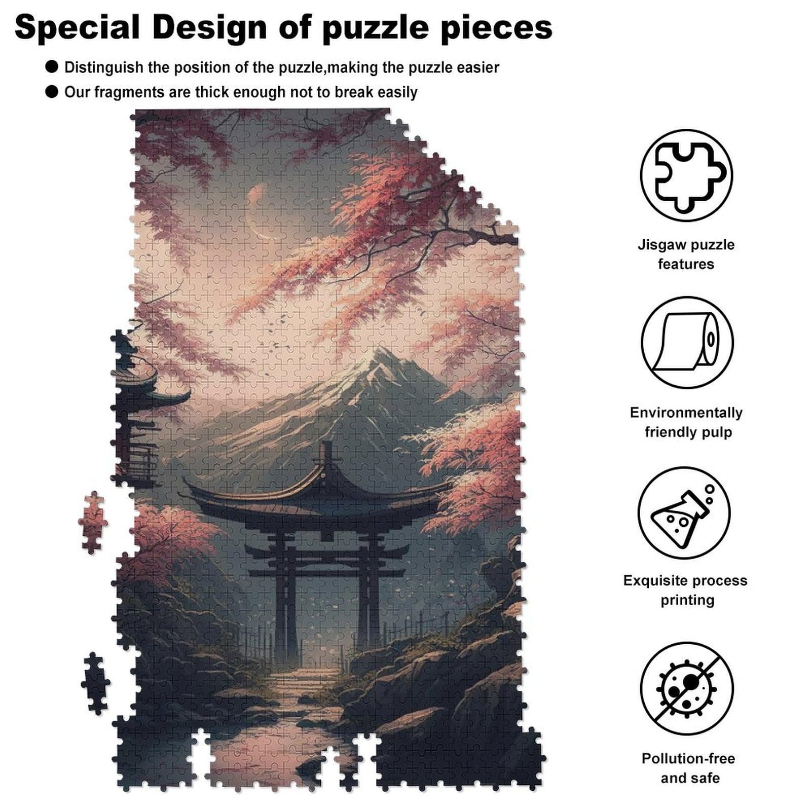 Деревянный пазл Japanese Art Cherry Tree 1000 деталей 78 x 53 см, фото №4