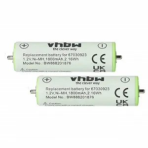 Акумулятори vhbw 4739 TriControl 4746 4747 4776 Тип 5716 (2 шт., 1800 мАг, 1.2 В, NiMH) - Фото 1