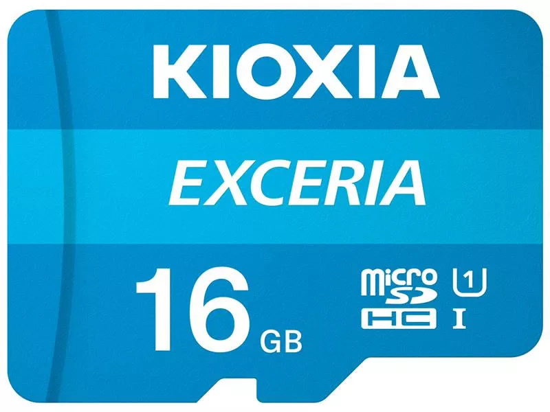 Карта памяти MicroSDHC 16GB UHS-I Class 10 Kioxia Exceria R100MB/s LMEX1L016GG2 SD-адаптер, фото №1