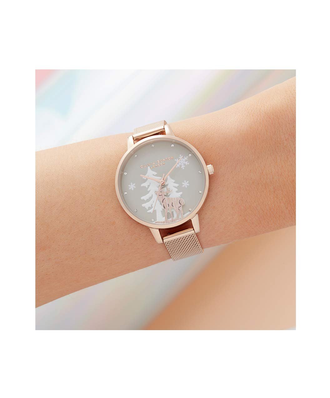 Жіночий годинник Кварцовий Olivia Burton Winter Wonderland Collection OB16AW01 Сірий, Браслет, фото №3