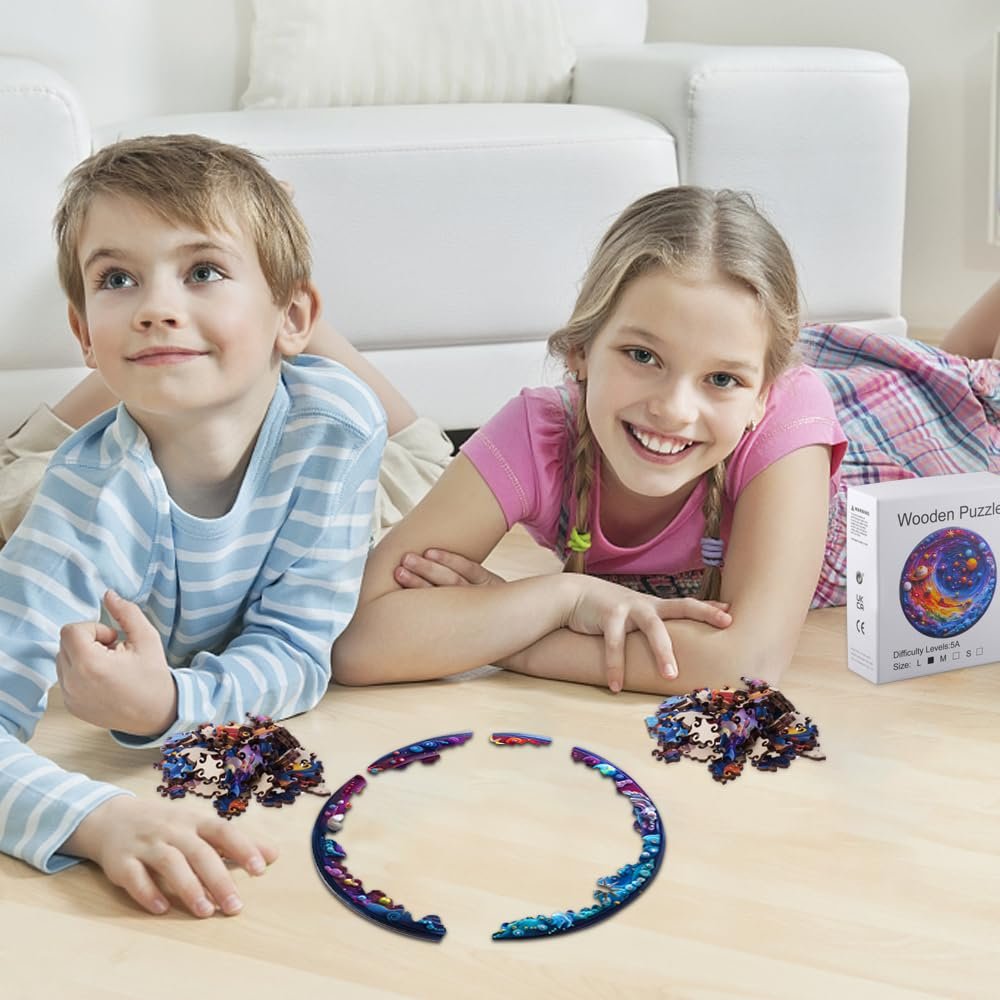 Пазл деревянный Mystical Yin Yang Tree and Moon 200 деталей 26 x 26 см, фото №3