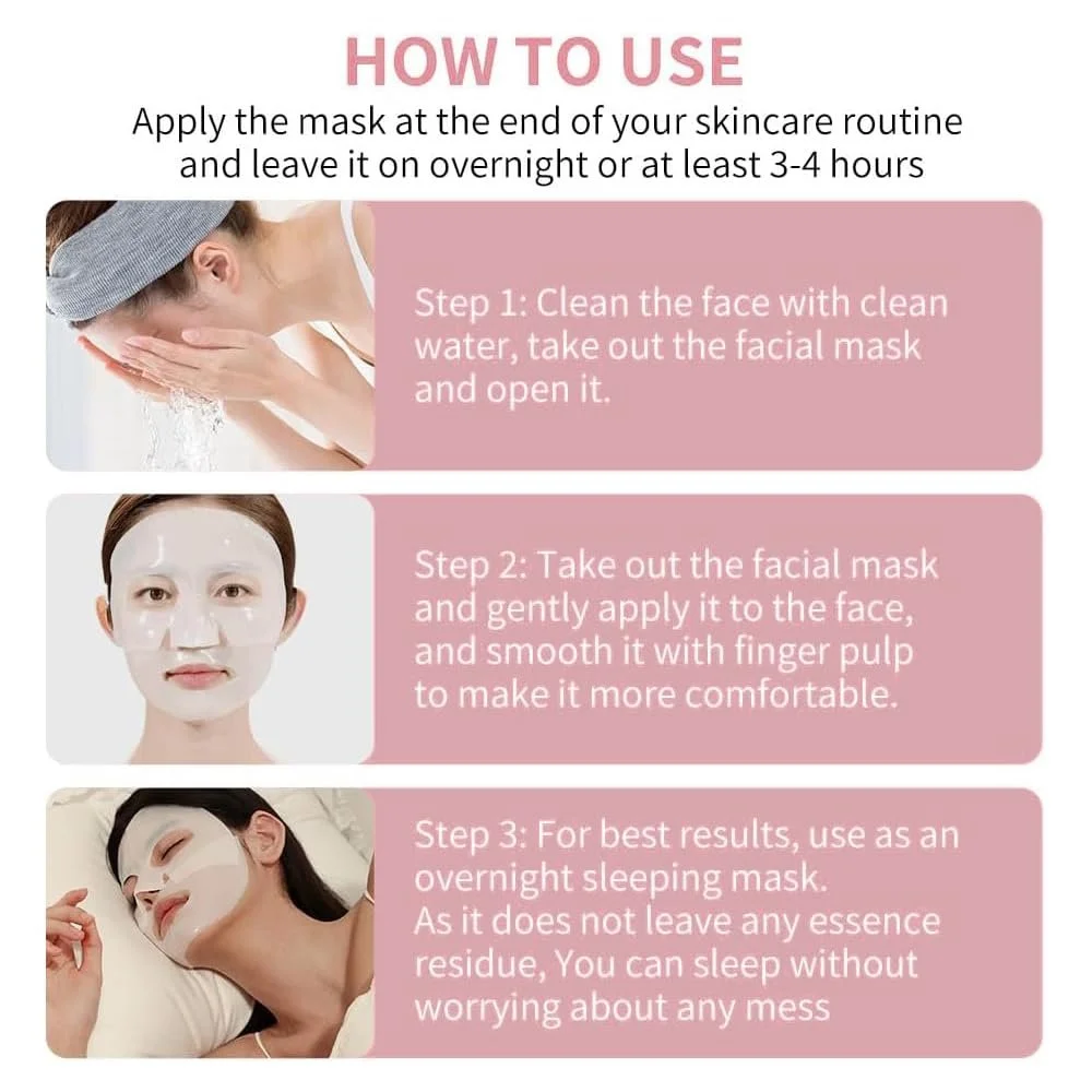 Гідрогелева маска для обличчя Organic Collagen, глибоко зволожуюча (4 шт./уп.), фото №7