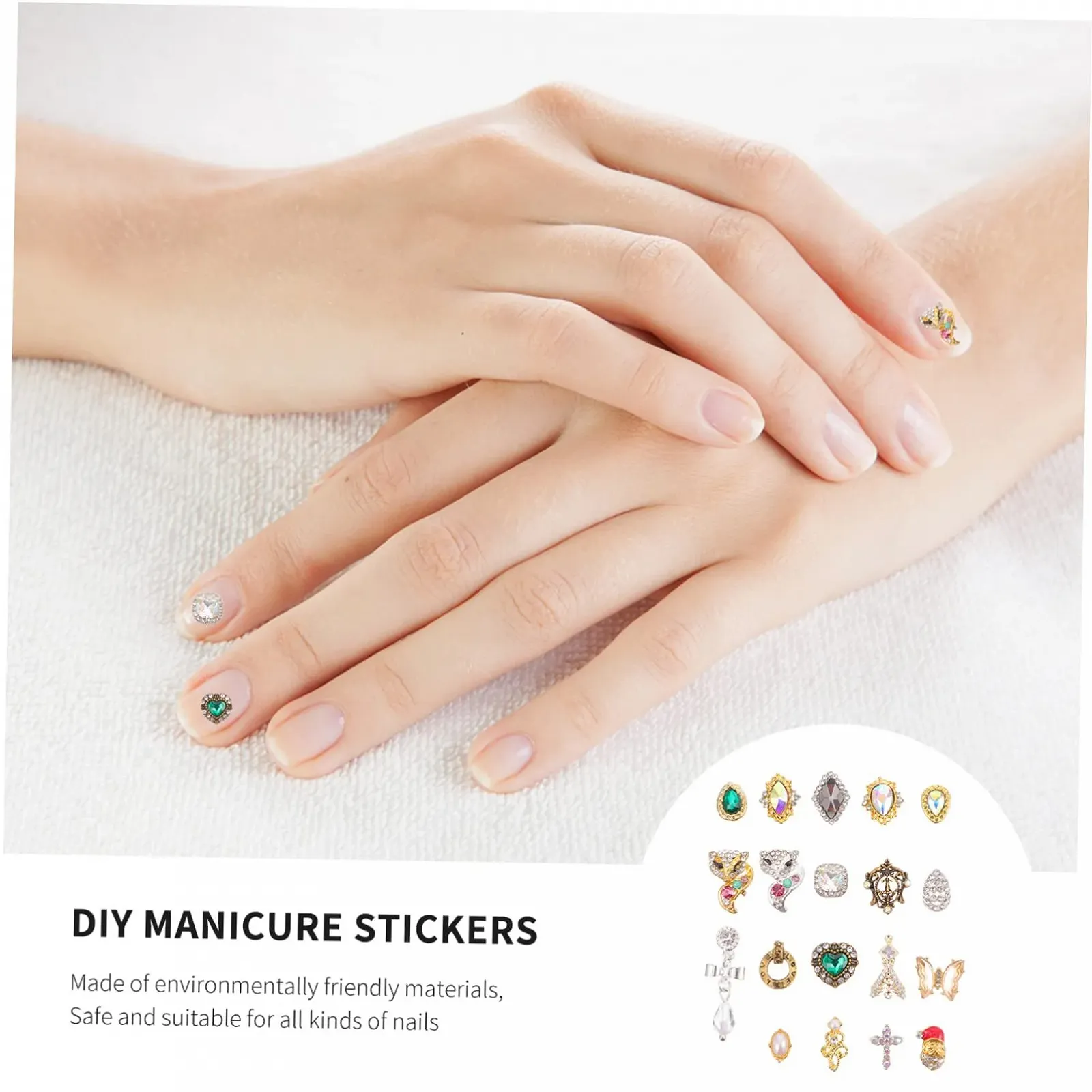 Стрази для нігтів FRCOLOR 100 шт, сплав, для творчого дизайну, манікюру, універсальне використання для мистецтва, фото №8