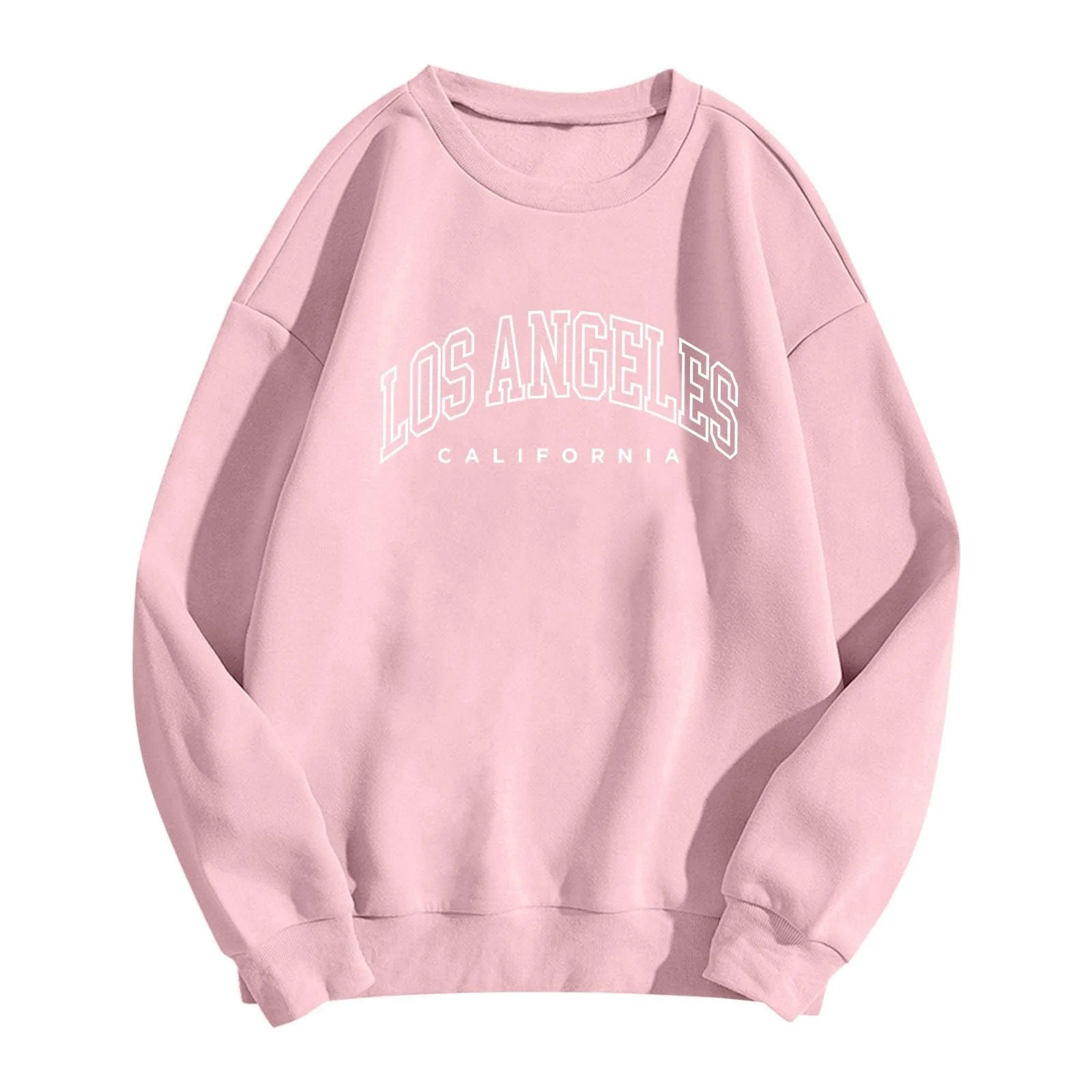 Женская Толстовка Los Angeles California Мультяшный рисунок Колледж Круглый вырез Западный стиль Длинный рукав Винтажный стиль Готическая одежда Однотонный Модный С буквами Принтованный, фото №1