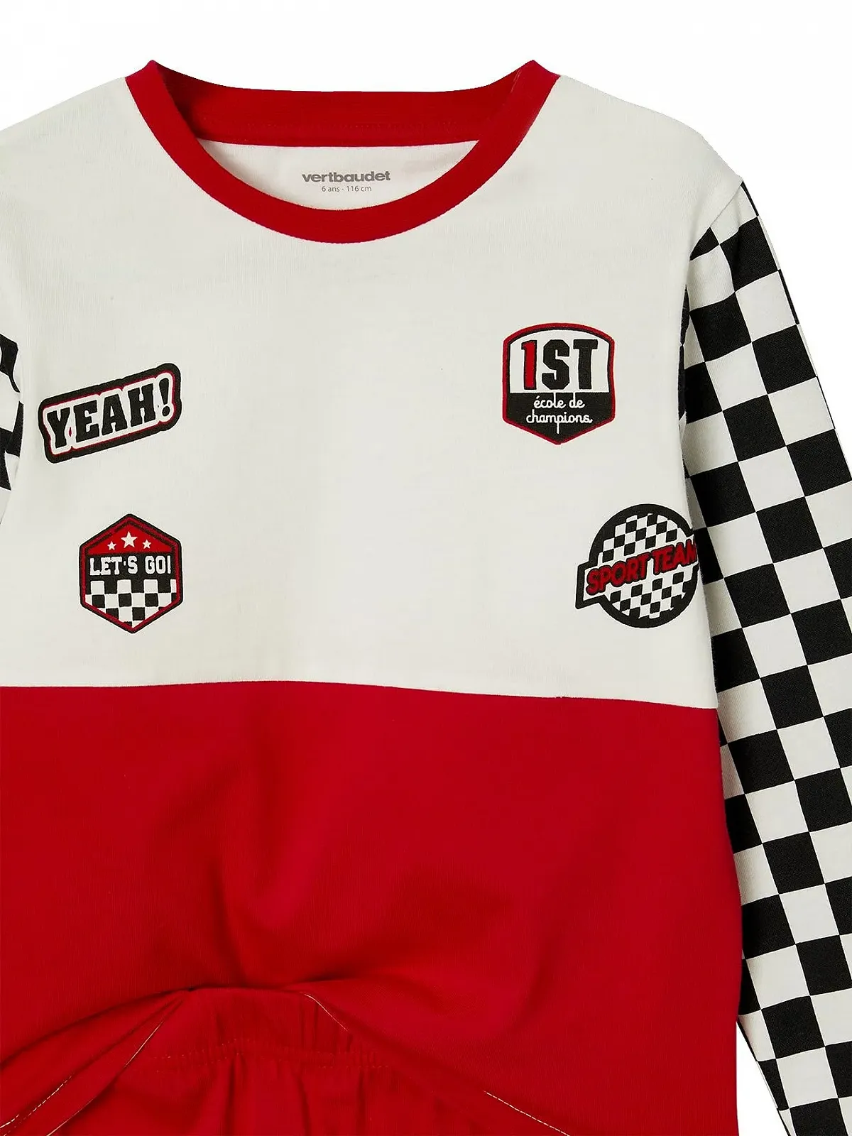 Дитяча піжама 2-в-1 Vertbaudet Костюм гонщика з переробленої бавовни, фото №4