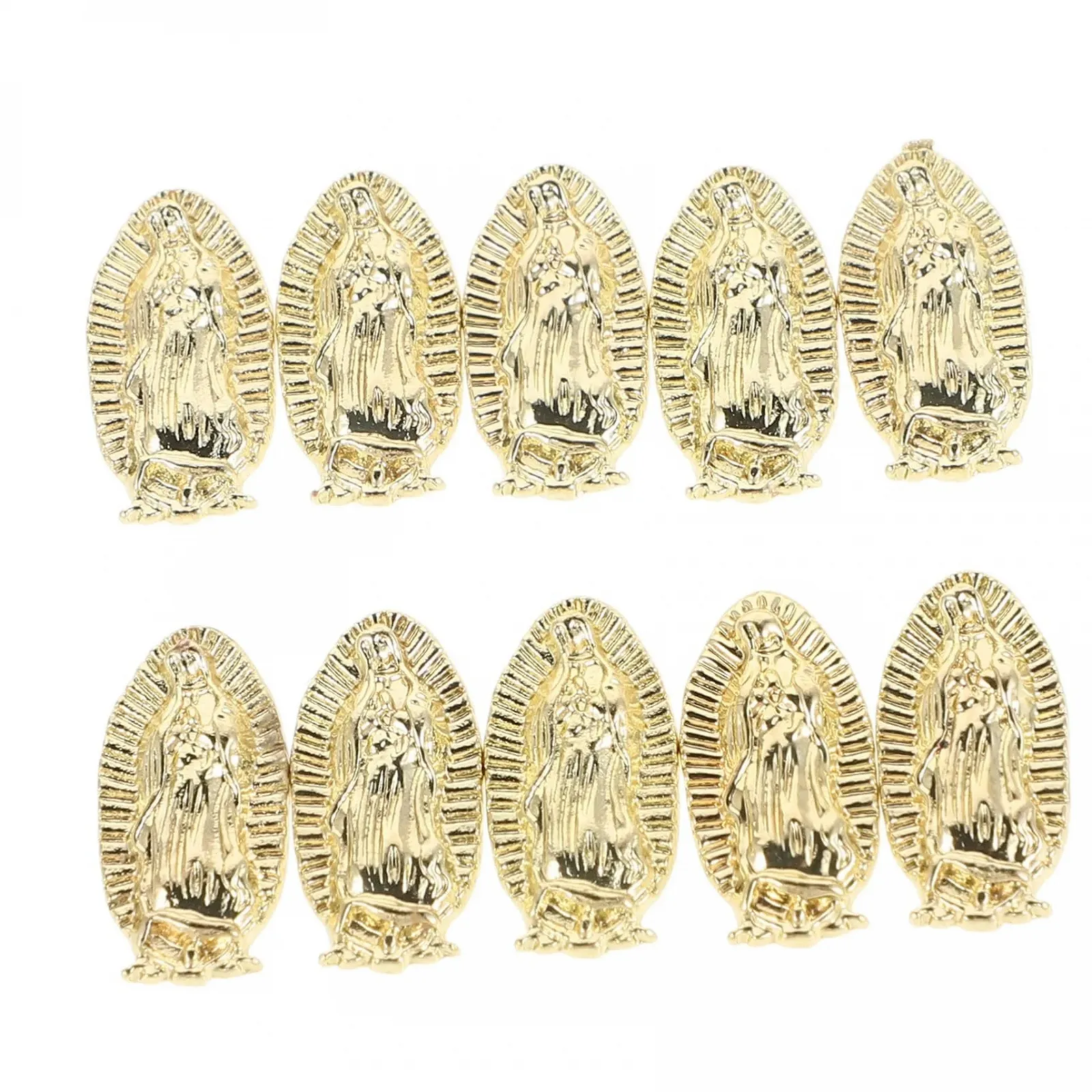 Прикраси для манікюру Метал Healvian Модні Діва Золотий, фото №1