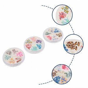 3D Заклепки для ногтей Healvian 3 шт. Украшения для маникюра, Элементы для ногтей Бабочка synthetic.ua - Фото 1