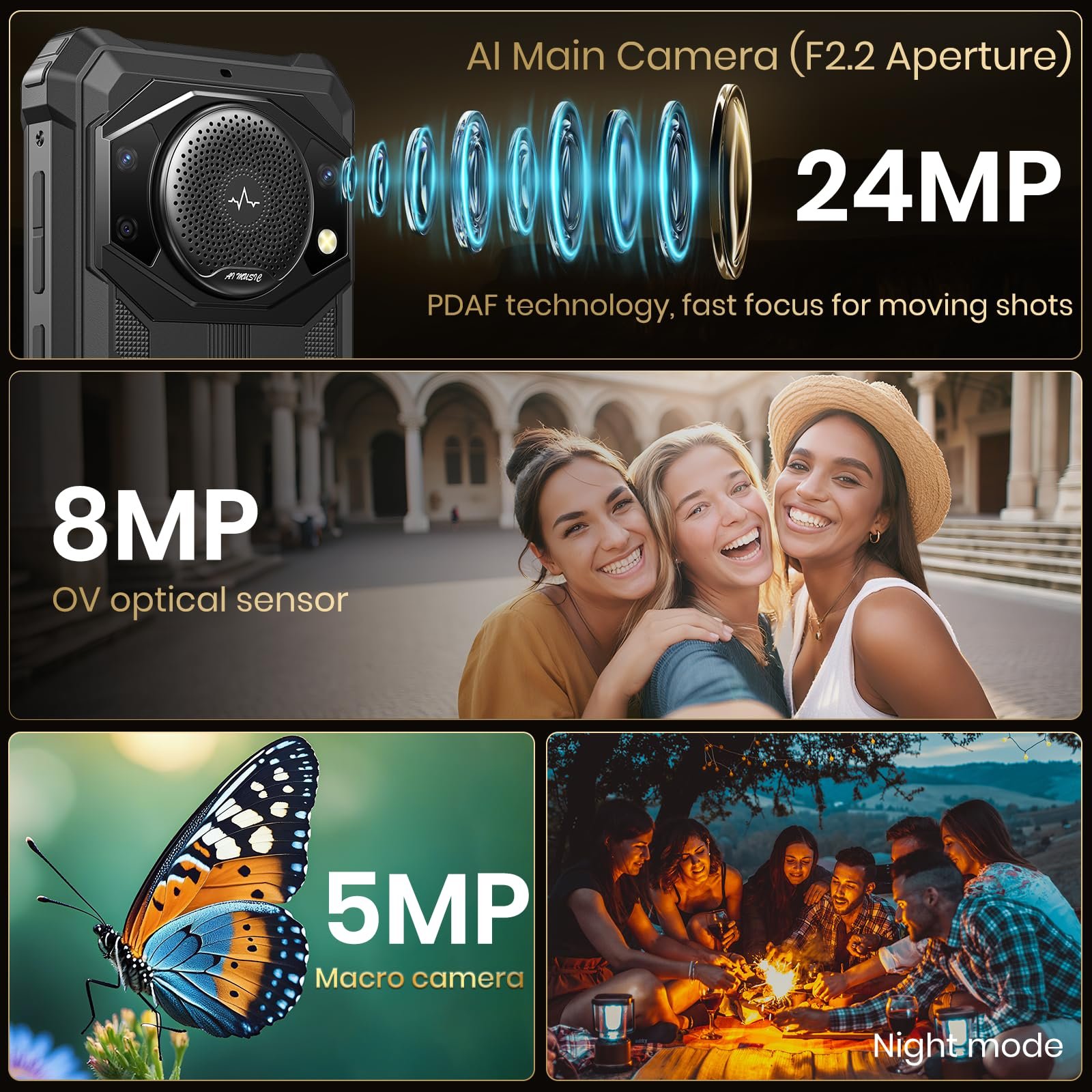 Смартфон FOSSiBOT Outdoor Android 13 7GB + 64GB/1TB 20MP 123 дБ (Ярко-красный), фото №8