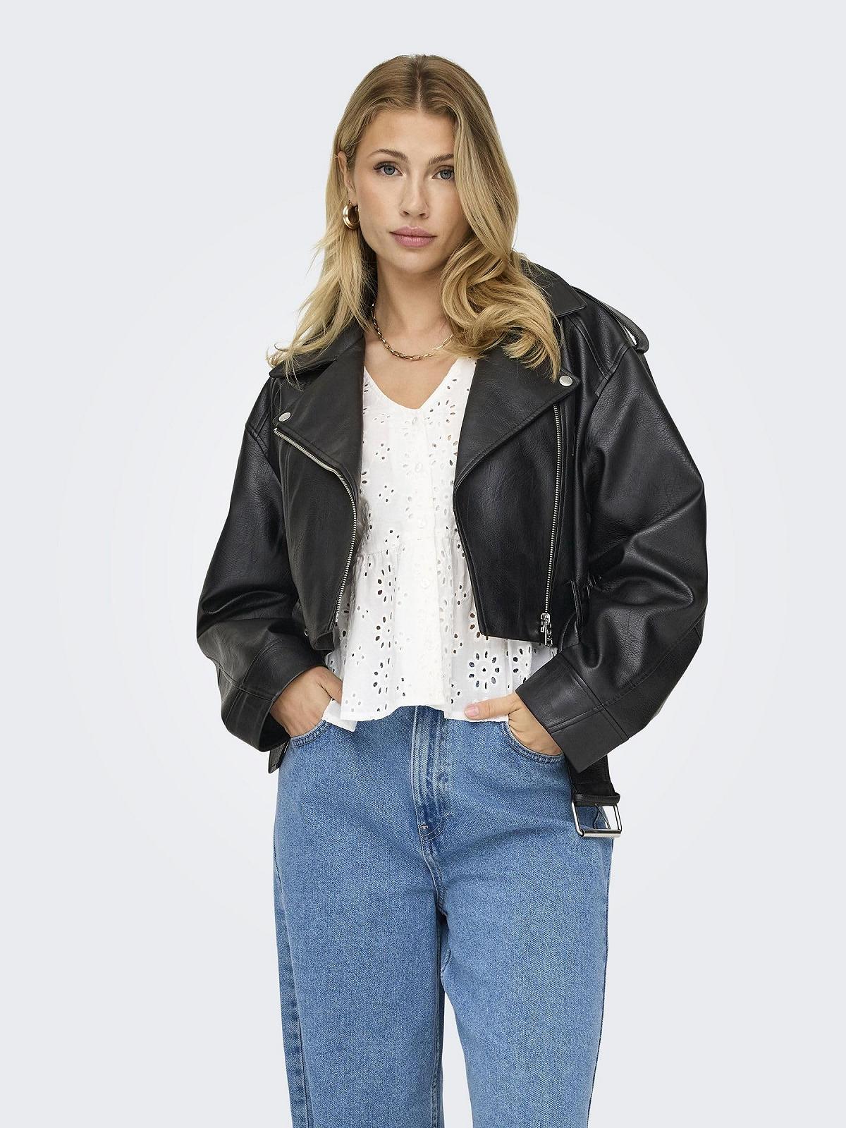 Куртка Байкерська ONLY Onlvera Faux Leather Crop Biker Cc OTW Жіноча, фото №3