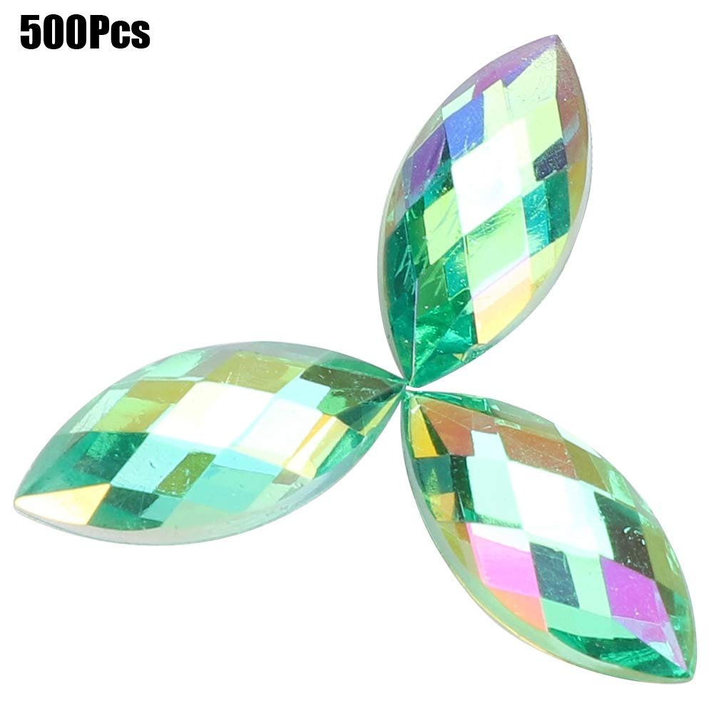 Стрази Кінське око AB кольору, Стрази Блискучі стрази з плоскою задньою частиною, Акрилові аксесуари для DIY прикрас, фото №6