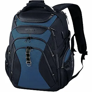 Рюкзак для ноутбука KROSER XL 17.3-18.4 дюйма чорно-синій - Фото 1