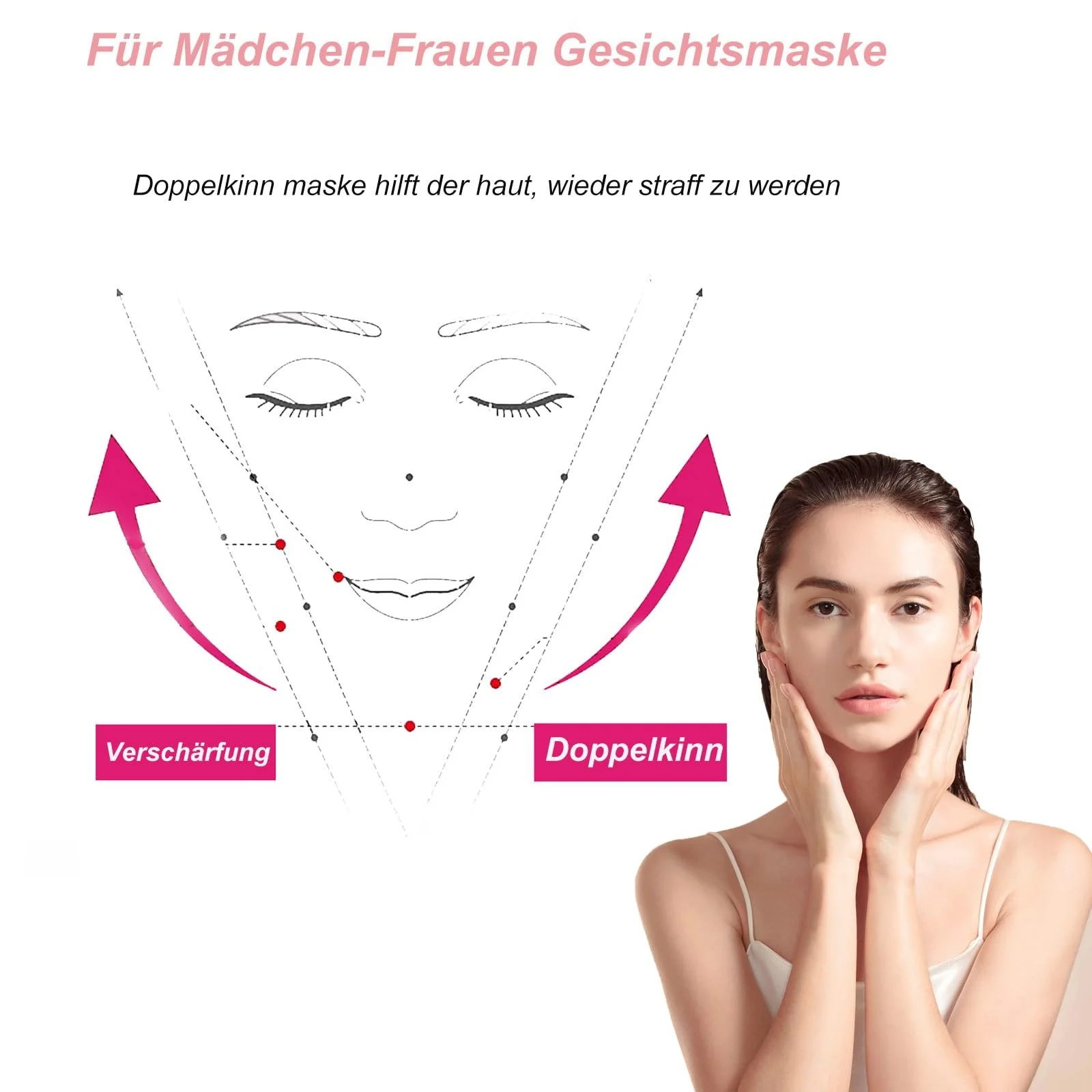 Маска для підтяжки підборіддя Soleneva 6 x Tight Lifting Double Chin Mask, для формування V-подібного контуру обличчя, фото №5