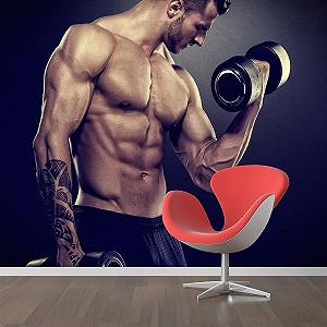Фотообои флизелиновые Fitness Man Muscle 1386 200 x 140 см synthetic.ua - Фото 1