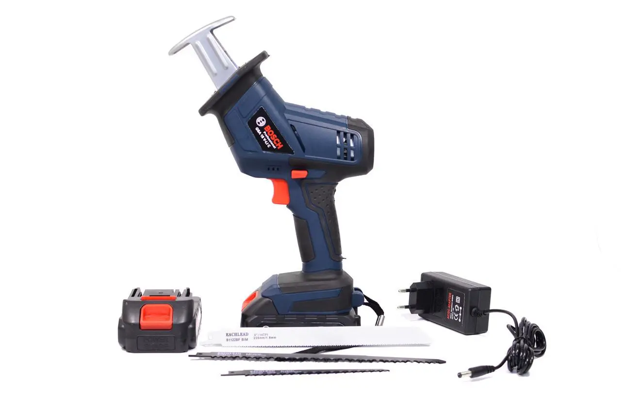 Аккумуляторная сабельная пила Bosch GSA 18 V-LI Электроножовка Бош для сада на аккумуляторе, фото №1 Аккумуляторная сабельная пила Bosch GSA 18 V-LI Электроножовка Бош для сада на аккумуляторе, фото №1