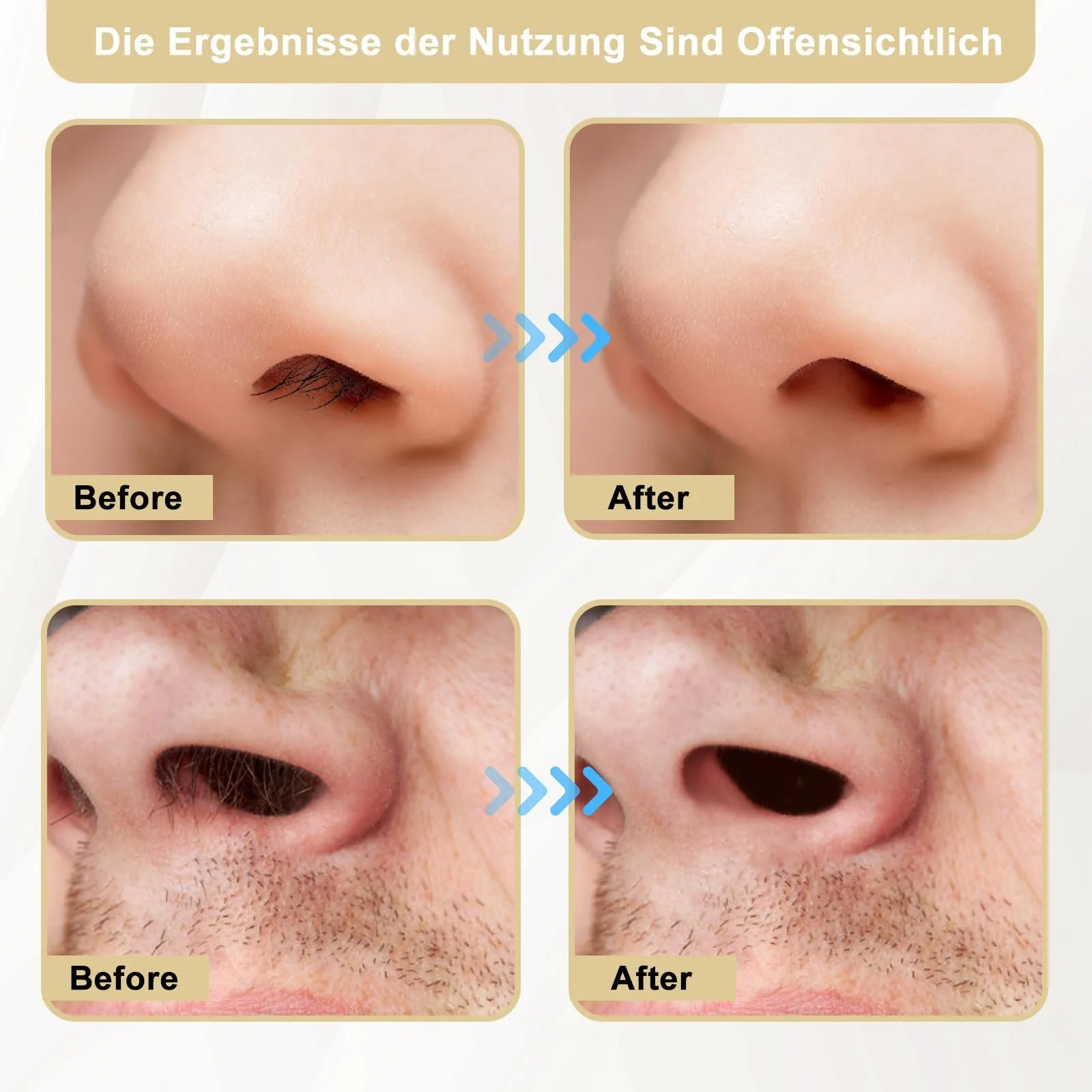 Тример для носа Hengxinchen 4 шт. 2 в 1, Двосторонній, Портативний, Ручний, 360° для чоловіків та жінок, фото №6