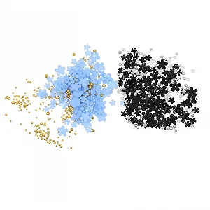 Украшение для ногтей FRCOLOR 3 шт., 2 шт. для ногтей с пятью лепестками, розовый декор, стразы, 3D цветы для ногтей, акриловые украшения для ногтей, акриловые цветы из смолы - Фото 1