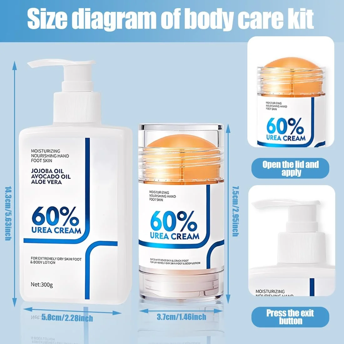 Лосьон для тела и крем для ног Urea 60% мочевины и 2% салициловой кислоты, фото №2