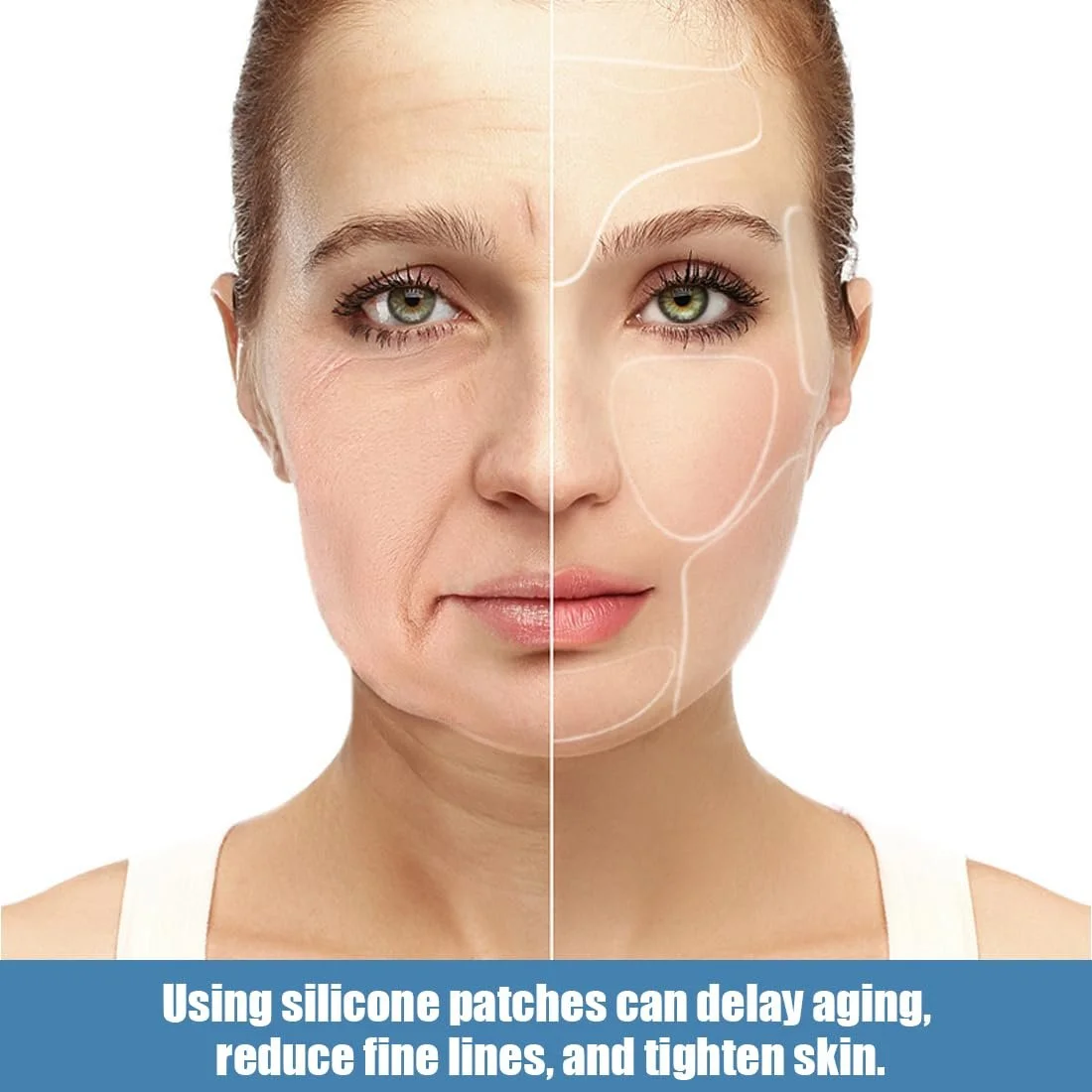 Патчі проти зморшок YAPKOLV, набір 16 шт, силіконові патчі для обличчя, рота, чола, підборіддя, фото №4