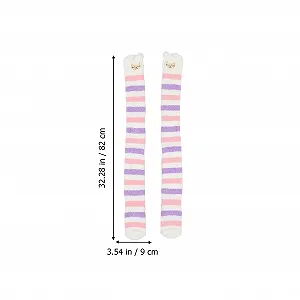 Высокие носки выше колена HEMOTON Флисовые для девочек Зимние Теплые Мягкие Комфортные для ежедневного сна на Рождество synthetic.ua - Фото 1