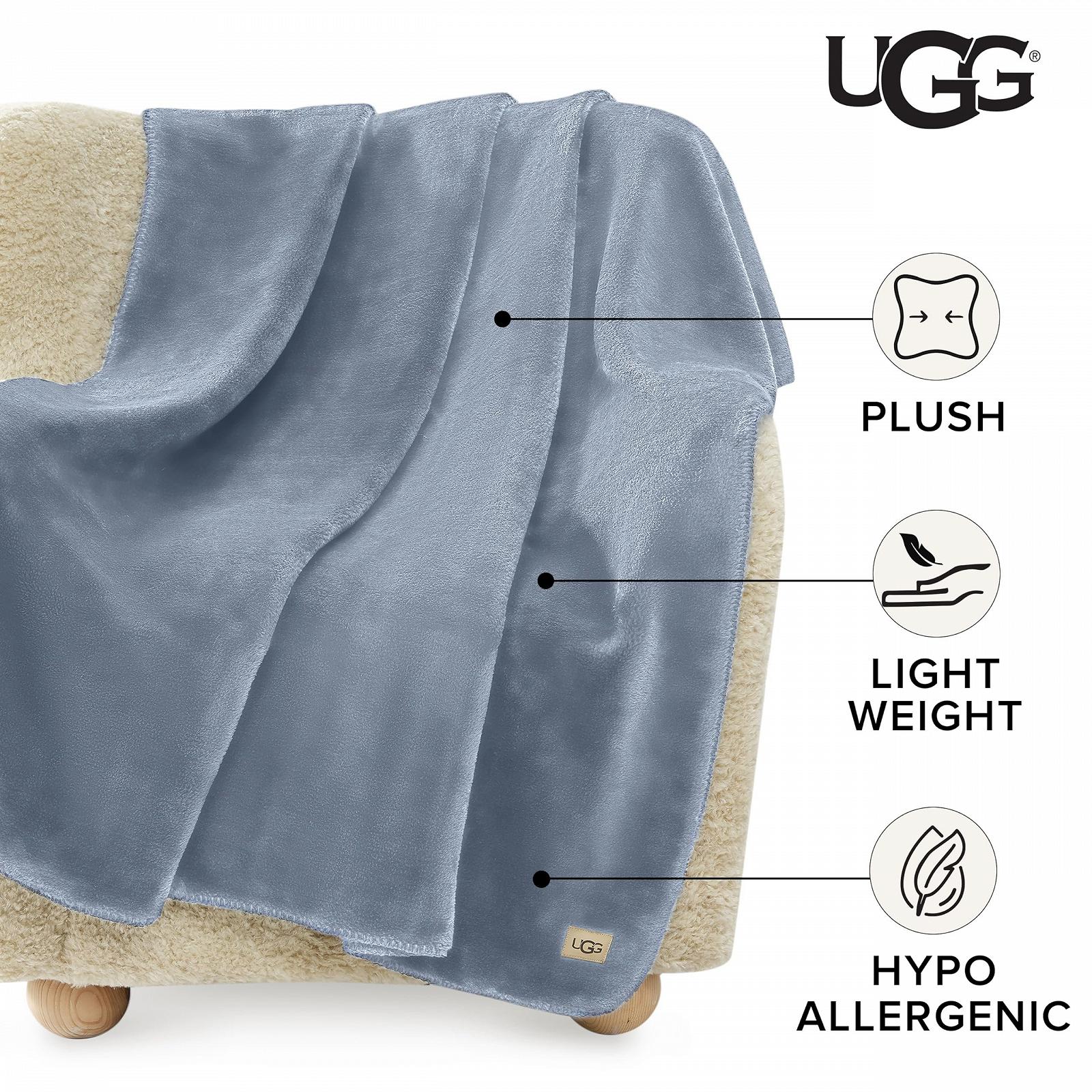 Покривало UGG Whitecap Plush Flannel 11063 Денім, 178 x 127 см, фото №2