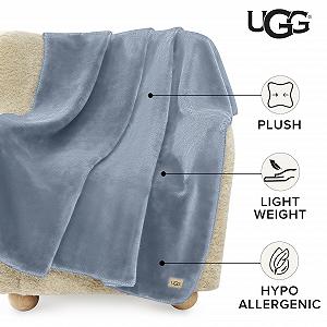 Покривало UGG Whitecap Plush Flannel 11063 Денім, 178 x 127 см synthetic.ua - Фото 1