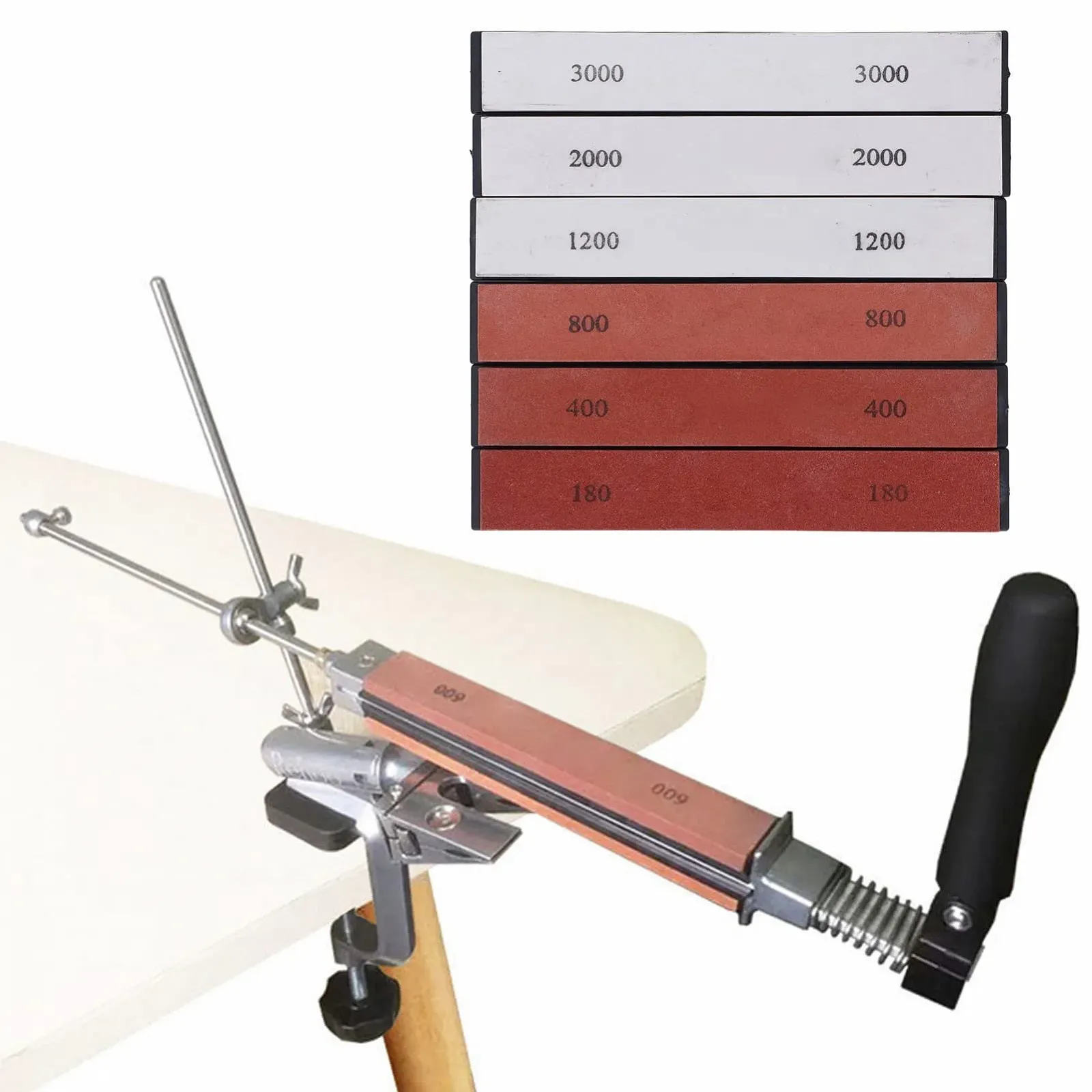 Точильні камені Hyuduo набір 6 штук із білого корунду багатофункціональні, фото №4